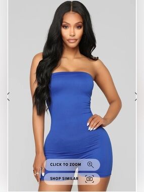 Strapless Bodycon Mini romper in Royal Blue